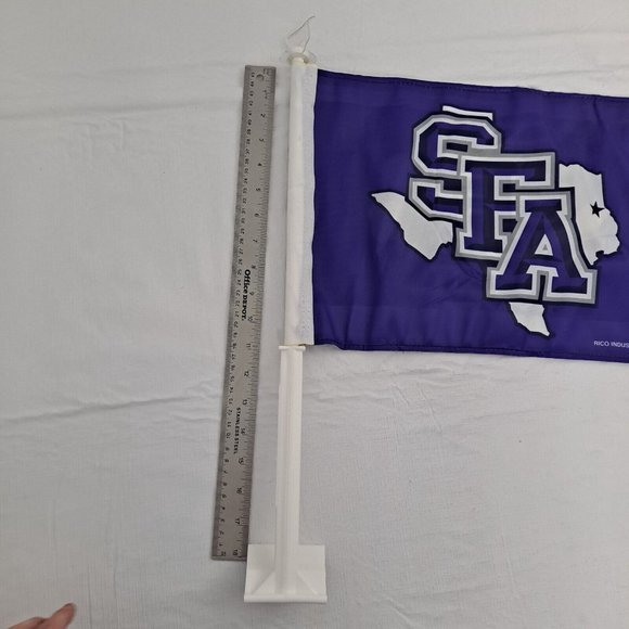 Stephen F Austin Window Flag Purple Gray White - Picture 6 of 9